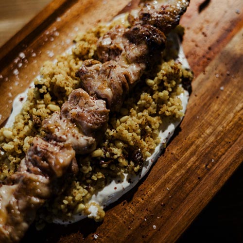 Κοντοσούβλι κοτόπουλο / Chicken kontosouvli 
